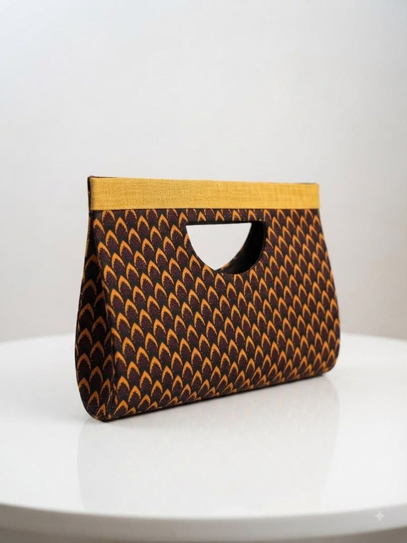 Sac à Main Chic en Tissu motif Ecaille