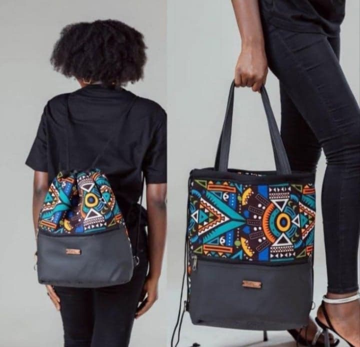 Sac à Dos en tissu pagne & Multifonctionnel -Africain